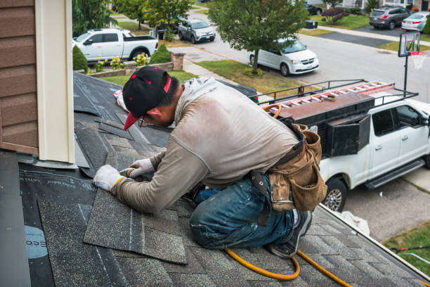 Professional Gutter Repair And Installation technician working in Lee's Summit, MO